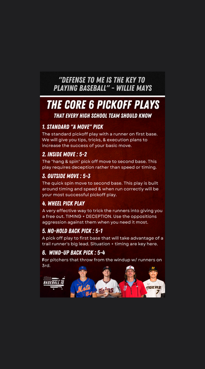 A Coach's Guide To Pickoff Plays